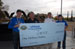 DARPA and Stanford Racing pose with 2nd place check